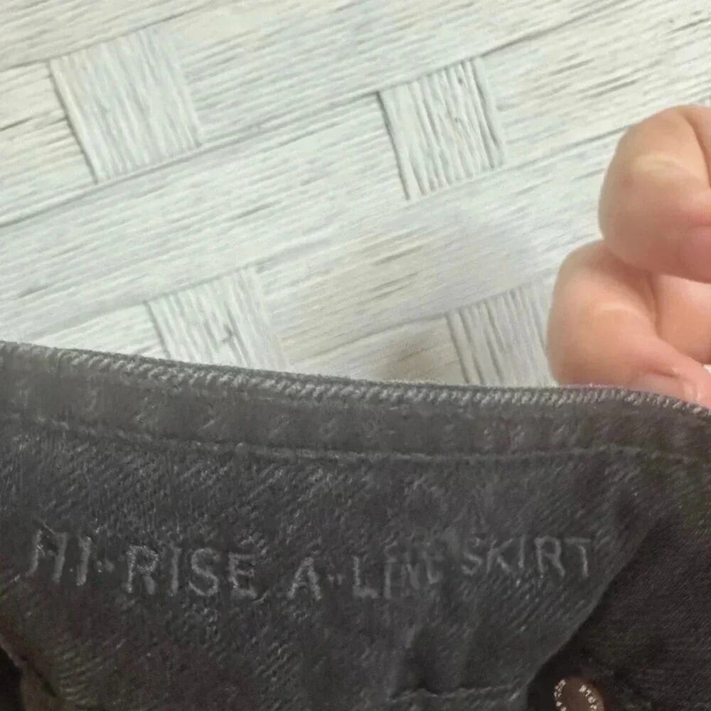 American Eagle denim button-down mini-skirt - black Y2K Grant streetwear - Picture 4 of 9